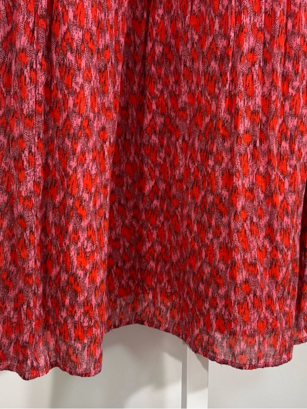 Joie red abstract print cotton slip midi dress XS boho minimalist summer - Picture 5 of 8